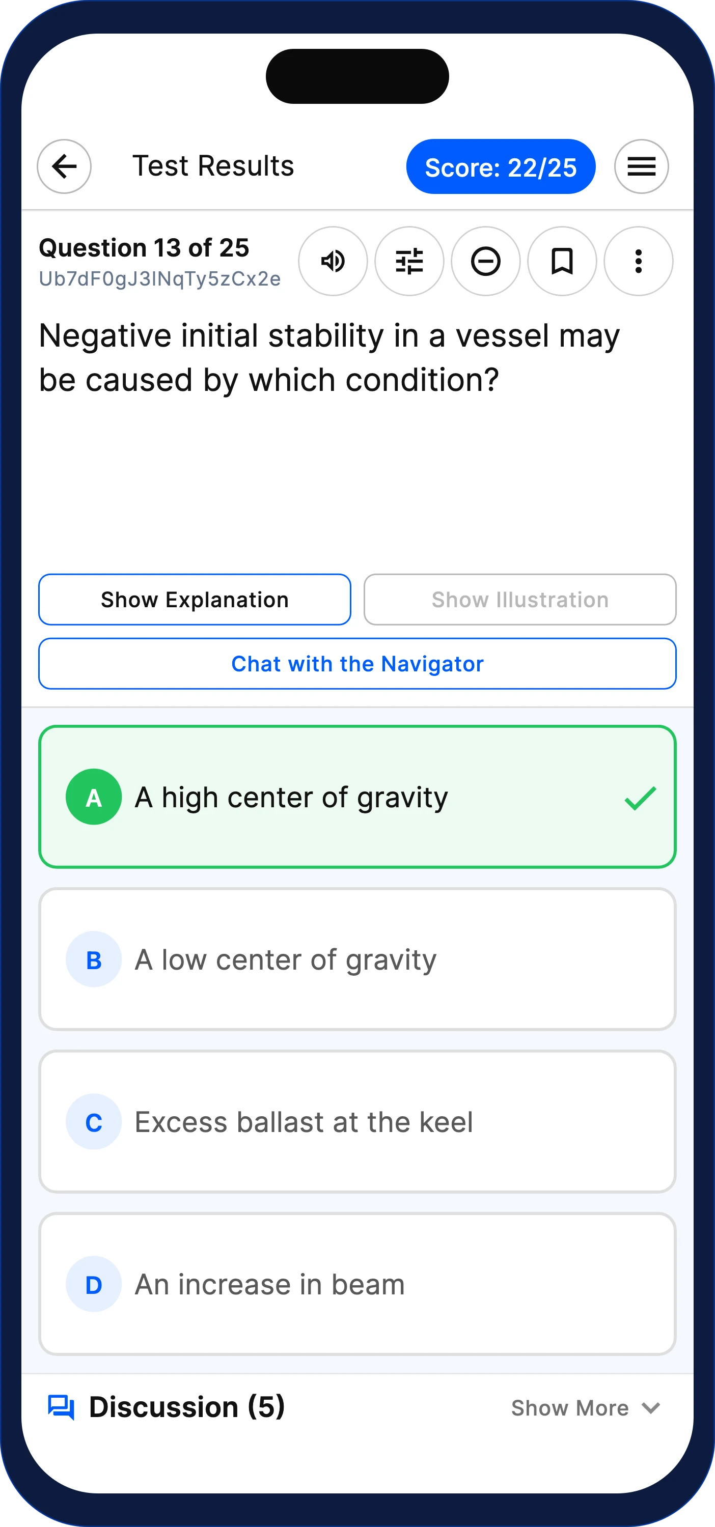 Exam simulator interface